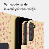 imoshion Design Bookcase Samsung Galaxy S22 - Sunny Yellow Petite Flowers