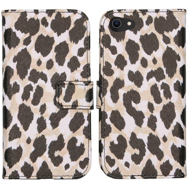 imoshion Design Softcase Bookcase iPhone SE (2022 / 2020) / 8 / 7 - Golden Leopard