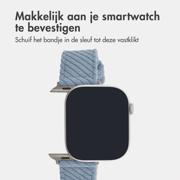 imoshion Corduroy bandje Apple Watch | 38/40/41/42 mm - Lichtblauw