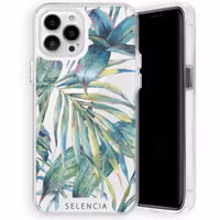 Selencia Zarya Fashion Extra Beschermende Backcover iPhone 13 Pro Max - Green Jungle Leaves