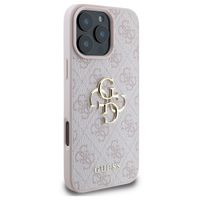 Guess 4G Metal Logo Backcover iPhone 16 Pro Max - Roze