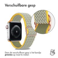 imoshion Elastisch nylon bandje Apple Watch Series 1-9 / SE - 38/40/41 mm / Series 10 - 42 mm - Lichtgroen