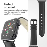 imoshion Classic lederen bandje Apple Watch Series 1 t/m 9 / SE (38/40/41 mm) | Series 10 (42 mm) - Zwart