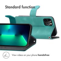 imoshion Bookcase with Strap Apple iPhone 12 (Pro) - Turquoise