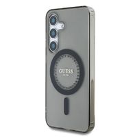 Guess MagSafe IML Rhinestones Case Samsung Galaxy S25 - Zwart