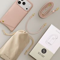 Selencia Nova Telefoonhoes met Koord en Pashouder Apple iPhone 17 Pro - Dusty Rose