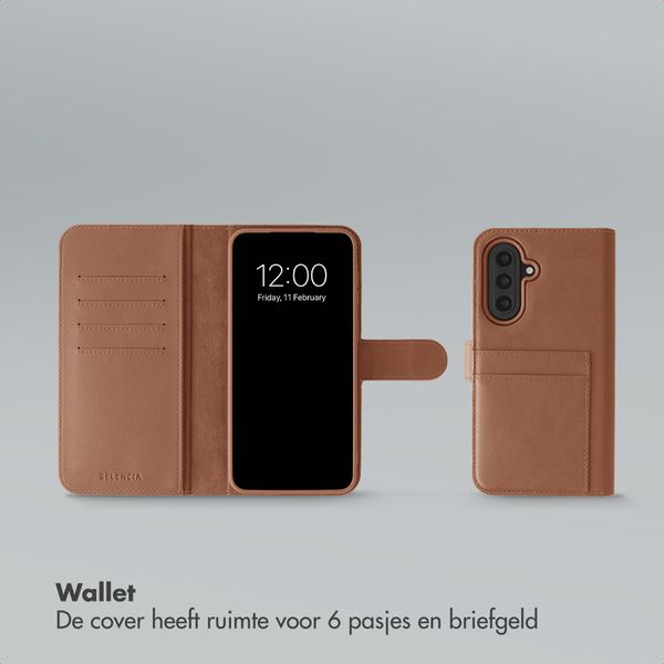 Selencia Olyn Uitneembare Bookcase met MagSafe Samsung Galaxy A57 (5G) - Bruin