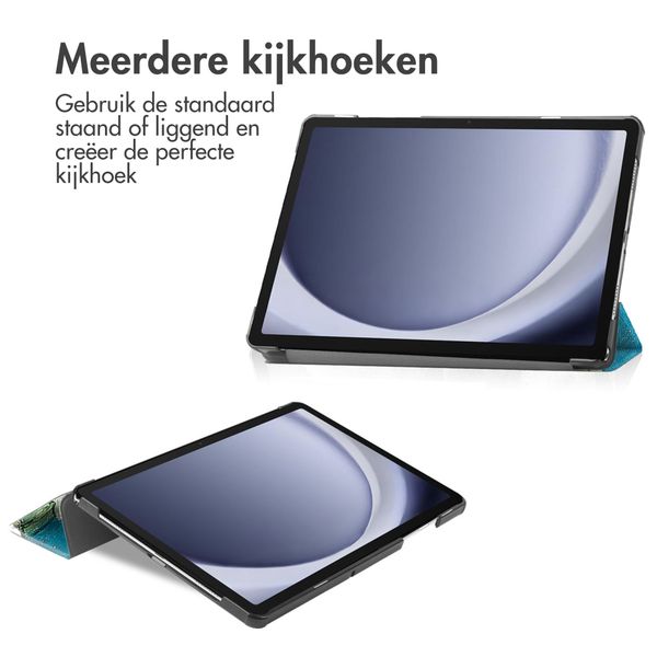 imoshion Design Trifold Bookcase Samsung Galaxy Tab A11 Plus / A9 Plus - Green Plant