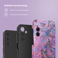 Selencia Vivid Backcover Samsung Galaxy A15 (5G) - Fresh Paint Flower Orange