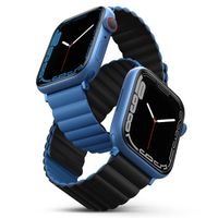 Uniq Revix dubbelzijdig bandje Apple Watch Series 1 t/m 11 / SE / Ultra (44/45/46/49 mm) - Caspian (Blue/Black)