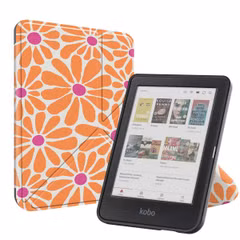 imoshion Design Vouwbare Bookcase Kobo Clara Colour / BW - Orange Flowers Connect