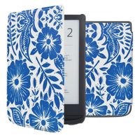 imoshion Design Slim Hard Case Sleepcover Pocketbook Touch Lux 5 / HD 3 / Basic Lux 4 / Vivlio Lux 5 - Flower Tile