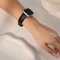 Burga Genuine Leather Band Apple Watch Series 1 - 9 / SE (38/40/41 mm) | Series 10 / 11 (42 mm) - Don't Text / Silver