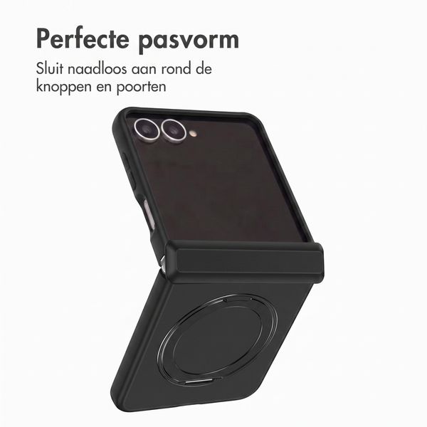 Accezz Color Backcover met MagSafe en Ringstand Samsung Galaxy Z Flip 8 - Zwart
