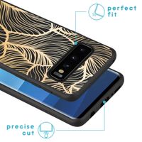 imoshion Design hoesje Samsung Galaxy S10 - Bladeren / Zwart