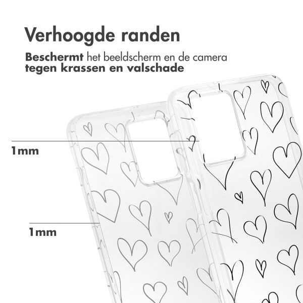 imoshion Design hoesje Motorola Moto G54 - Hearts