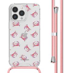 imoshion Design hoesje met koord iPhone 13 Pro - Crab Watercolor