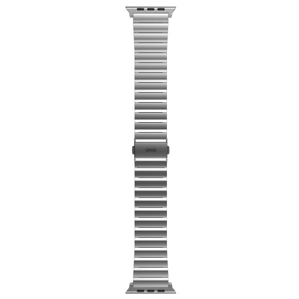 Uniq Strova Steel Link bandje Apple Watch Series 1 t/m 10 / SE / Ultra (2) (44/45/46/49 mm) - Sterling Zilver