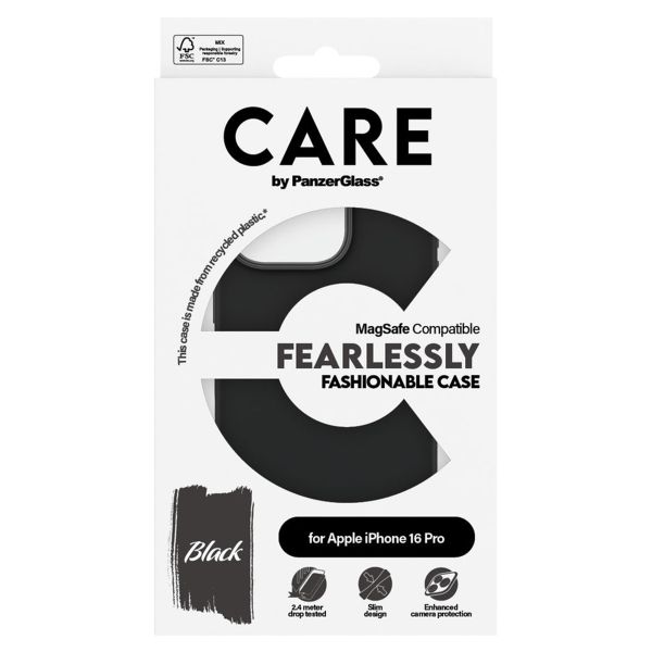 CARE by PanzerGlass Fashion Backcover MagSafe Apple iPhone 16 Pro - Zwart