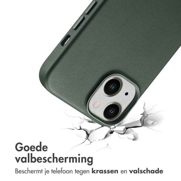 Accezz MagSafe Leather Backcover Apple iPhone 14 - Cedar Green