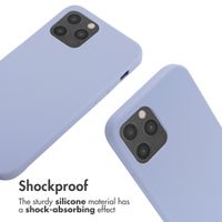 imoshion Silicone Case with Strap Apple iPhone 12 (Pro) - Purple