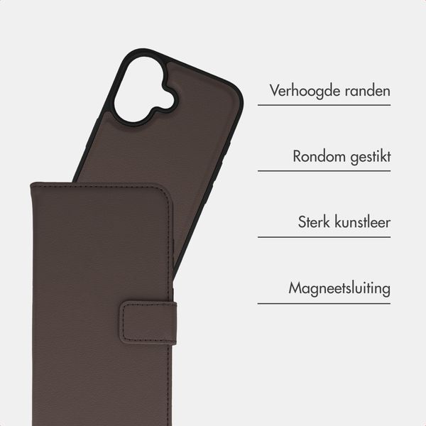 imoshion Uitneembare 2-in-1 Luxe Bookcase Apple iPhone 17 - Bruin