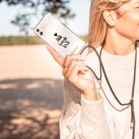 imoshion Design hoesje met koord iPhone 8 Plus / 7 Plus - Live Laugh Love - Zwart