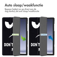 imoshion Design Trifold Bookcase Samsung Galaxy Tab A11 Plus / A9 Plus - Don't touch