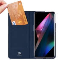 Dux Ducis Slim Softcase Bookcase Oppo Find X3 Pro 5G - Donkerblauw