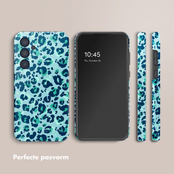Selencia Vivid Tough Backcover Samsung Galaxy A35 - Wild Spots Light Blue