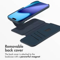 Accezz 2-in-1 Leather Bookcase with MagSafe Apple iPhone Air - Nightfall Blue