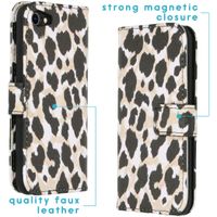 imoshion Design Softcase Bookcase iPhone SE (2022 / 2020) / 8 / 7 - Golden Leopard