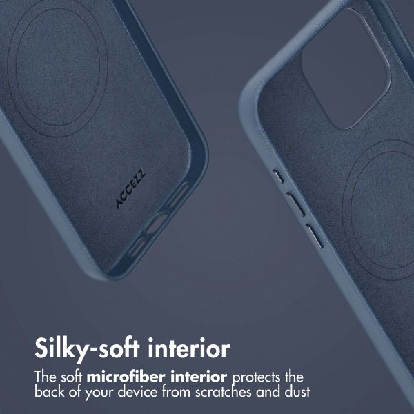 Accezz 2-in-1 Leather Bookcase with MagSafe Apple iPhone 15 Pro Max - Nightfall Blue