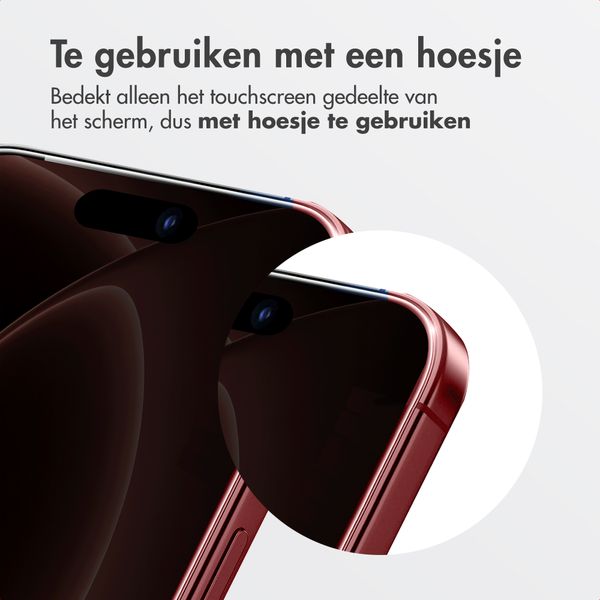 Accezz Gehard Glas Privacy Screenprotector + Applicator Apple iPhone 18 Pro Max / 17 Pro Max
