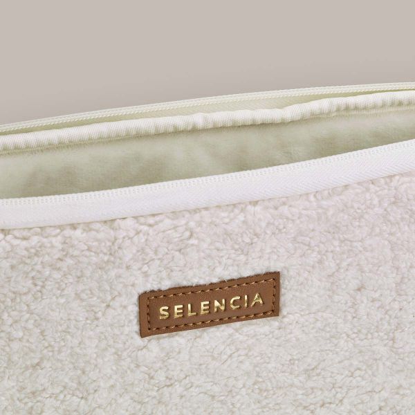 Selencia Teddy Laptop hoes 13-14 inch - Laptopsleeve - Latte