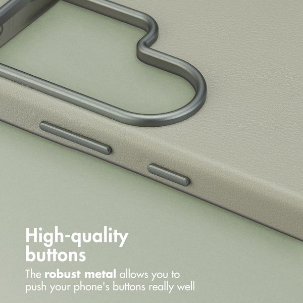 Accezz Leather Back Cover with MagSafe Samsung Galaxy S26 Ultra - Light Grey