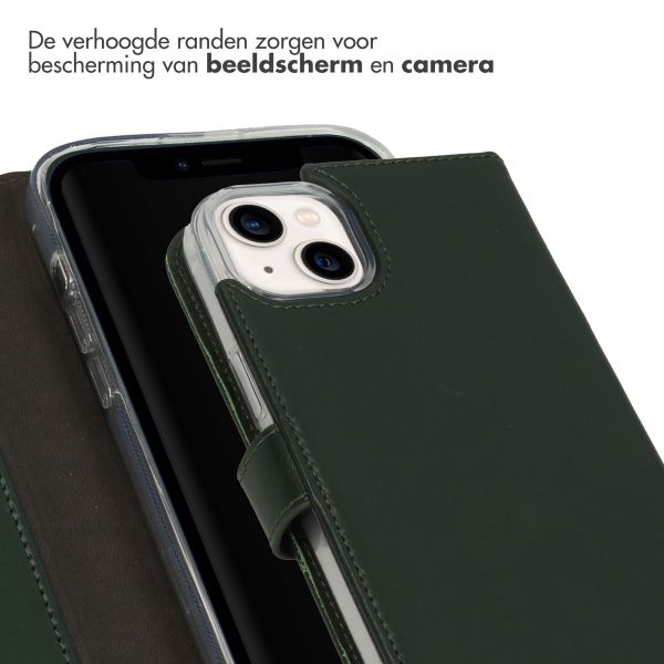 Selencia Echt Leren Bookcase Apple iPhone 14 Plus - Groen