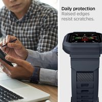 Spigen Rugged Armor™ Pro case Apple Watch 44 mm / 45 mm - Donkerblauw
