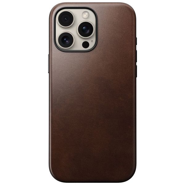 Nomad Modern Horween Leather Case iPhone 16 Pro Max - Rustic Brown