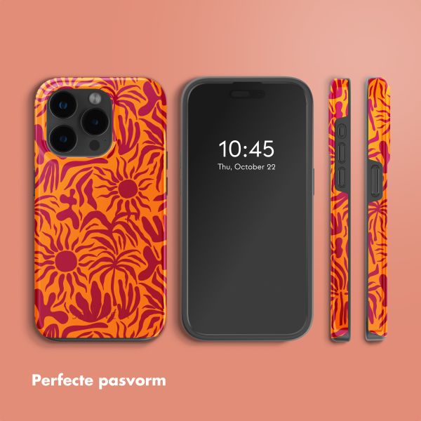 Selencia Vivid Tough Backcover met MagSafe iPhone 15 Pro Max - Tropical Vibes Apricot