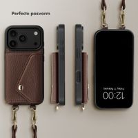 Selencia Sera Telefoonhoes met Koord en Envelop Pashouder Apple iPhone 18 Pro / 17 Pro - Chocolate Brown