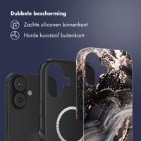 Selencia Vivid Backcover met MagSafe Apple iPhone 17 - Chic Marble Black