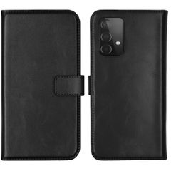Selencia Echt Leren Bookcase Samsung Galaxy A52(s) (5G/4G) - Zwart