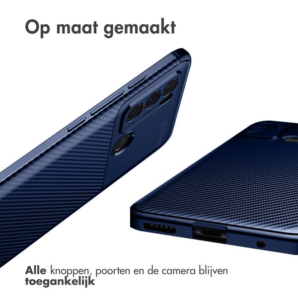 imoshion Carbon Softcase Backcover Motorola Moto G60 - Blauw