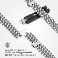 Selencia Jubilee stalen bandje Apple Watch Series 1 t/m 9 / SE (38/40/41 mm) | Series 10 / 11 (42 mm) - Zilver
