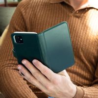 Selencia Echt Leren Bookcase Apple iPhone 11 - Groen