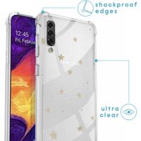 imoshion Design hoesje met koord Samsung Galaxy A50 - Sterren - Goud