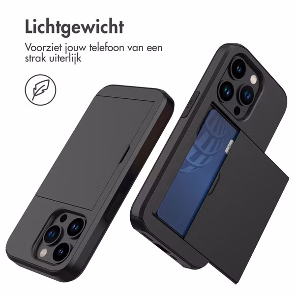 imoshion Backcover met pasjeshouder Apple iPhone 15 Pro - Zwart