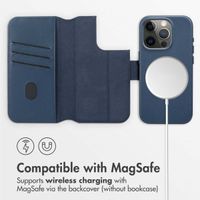 Accezz 2-in-1 Leather Bookcase with MagSafe Apple iPhone 15 Pro - Nightfall Blue