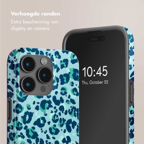 Selencia Vivid Tough Backcover met MagSafe iPhone 15 Pro Max - Wild Spots Light Blue